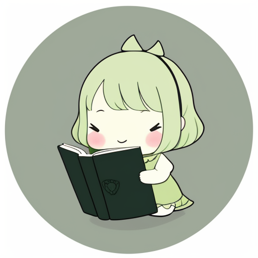 Chibi pickle sticker - reading